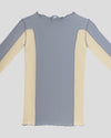 BASERANGE Long Sleeve T-Shirt TTML Collection Ribbed Cotton Portugal BAS-TTML-RB-SP25-BOW BLUE/HEN YELLOW